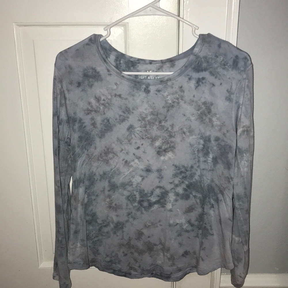 American Eagle Blue Tye Die Long Sleeve